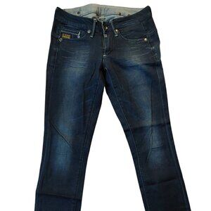 G-Star Raw Midge Skinny Cropped Blue Denim Jeans Sz 26 NWOT